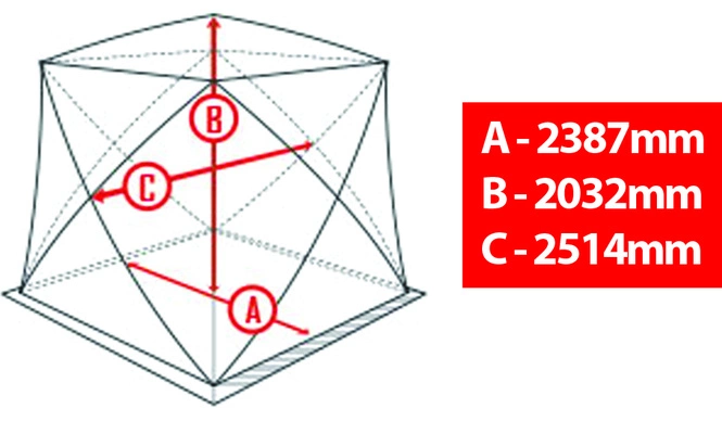 Atemi Igloo Luxury Isfisketält L (238x203x251cm) - Billede 4